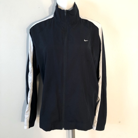 Vintage Y2K Nike Navy And White Women’s Warm-up Jacket Size XL 16/18 - Picture 4 of 6